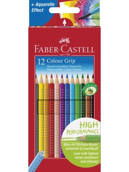 Faber-Castell Farbstift Colour GRIP · 12 Farben  im Kartonetui