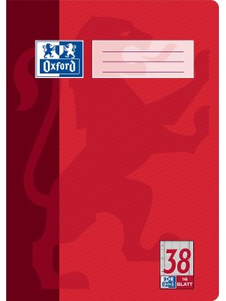 Oxford Schulheft A4 · Lineatur 38 (kariert mit Doppelrand · perforiert · gelocht) · 90 g/m² · 16 Blatt