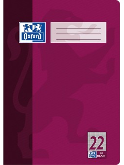 Oxford Doppelheft A4 · Lineatur 22 (kariert) · 90 g/m²  · 32 Blatt