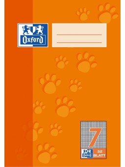 Oxford Doppelheft A5 · Lineatur 7 (kariert 7 mm) · 90 g/m² · 32 Blatt