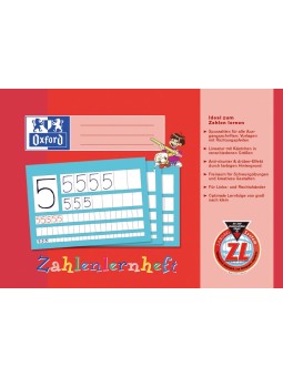 Oxford Zahlenlernheft A4 quer · Lineatur ZL · 90 g/m²