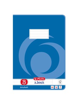 Herlitz Schulheft A4 · Lineatur 25 (liniert · weißer Rand) · 80 g/m² · 16 Blatt