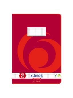 Herlitz Schulheft A4 · Lineatur 28 (kariert  Doppelrand) · 80 g/m² · 16 Blatt