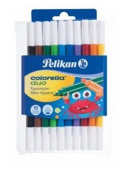Pelikan Fasermaler Colorella® duo C 407 · sortiert · Packung mit 10 Farben