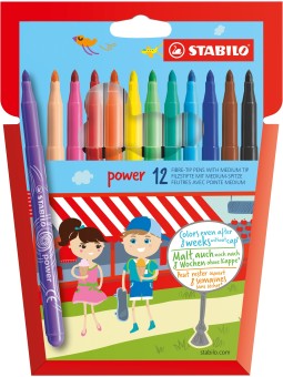 STABILO® Filzstift STABILO® power · Kartonetui mit 12 Stiften