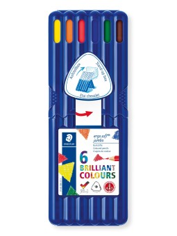 STAEDTLER® Buntstifte ergo soft® jumbo Farbstift · 4 mm · aufstellbare Box mit 6 Farben