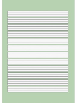 BRUNNEN Schulblock A5 · Lineatur 2 · kopfverleimt · gelocht · 80 g/m² · 50 Blatt - Motiv zufällig