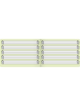 BRUNNEN Schulheft · DIN A5 · quer Lin 0 (Häuschen) · 80 g/m² · 16 Blatt
