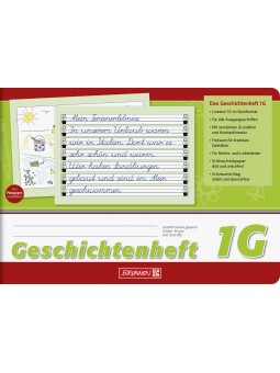 BRUNNEN Geschichtenheft · DIN A5 quer · Lineatur 1G · 16 Blatt