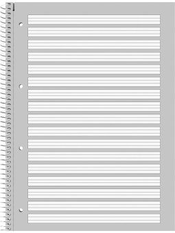 BRUNNEN Collegeblock · DIN A4 · Vivendi Lineatur 2