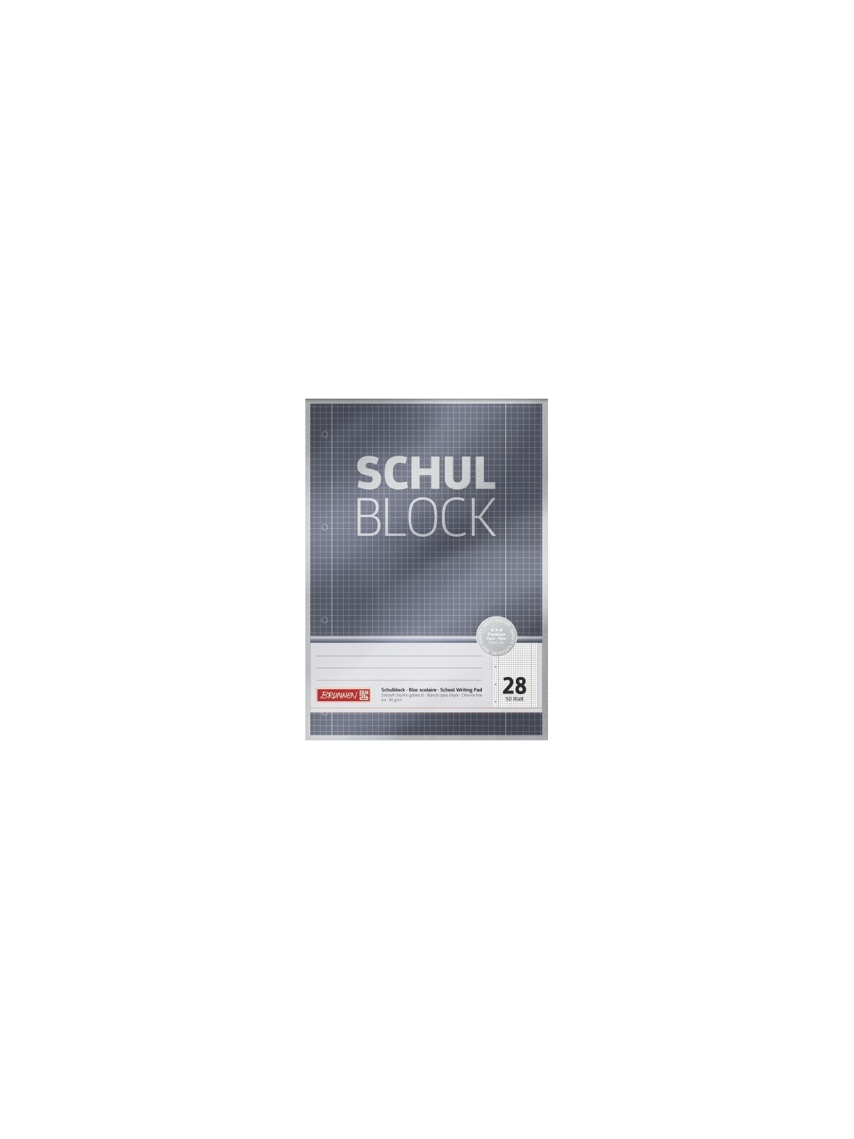 BRUNNEN Schulblock · DIN A4 · Lineatur 28 · 50 Blatt · Premium