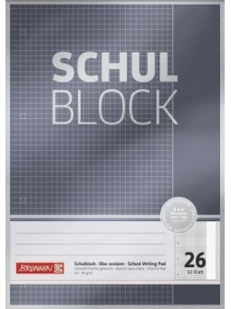 BRUNNEN Schulblock · DIN A4 · Lineatur 26 · 50 Blatt · Premium