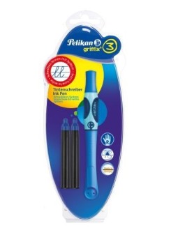 Pelikan Tintenschreiber Griffix 3 · T2BS · Farbe: bluesea/blau · Rechtshänder/Linkshänder