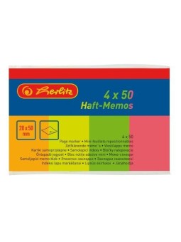 Herlitz Pagemarker Neon Mix 4x20x50mm 4x50 Blatt