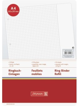 BRUNNEN Ringbucheinlagen · DIN A4 · kaiert mit Rand · Lineatur 26 · 50 Blatt