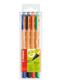 STABILO® Tintenschreiber GREENpoint Etui 4 ST/4 Farben