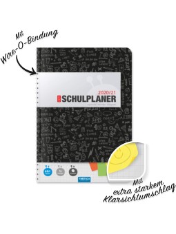 Trötsch Schulplaner "Schwarz" · 2020/2021: Wire-O-Bindung · A5