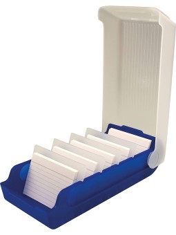 helit · Lernkarteikasten · "the beebox" · DIN A8 · blau
