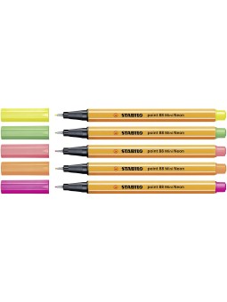 STABILO® Tintenschreiber point 88 mini · NEON · Etui mit 6 Stiften