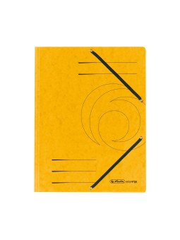 Herlitz Einschlagmappe / Jurismappe Colorspan · mit Gummizug · Colorspan-Karton, 355 g/qm · gelb