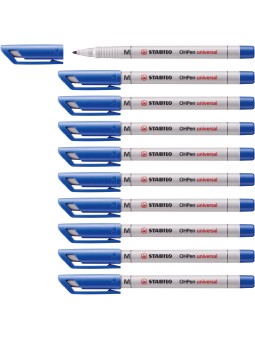 STABILO® Folienstift STABILO® OHPen universal · Medium (M) 1 mm · wasserlöslich · blau