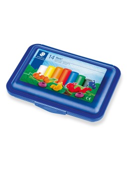 STAEDTLER® Noris Club® Plastilin-Knete Schulbox · 14 Stangen (7 Faben) in Kunststoffetui