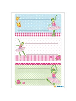 HERMA Schuletiketten · Froschballerina · beglimmert