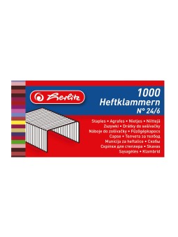 Herlitz Heftklammer · No. 24/8 ·  verzinkt ·  1.000er Schachtel