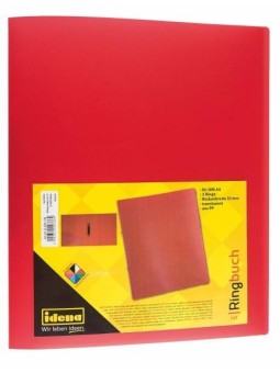 idena Ringbuch · PP · DIN A4 · 35 mm breit · 2 Ringe · rot