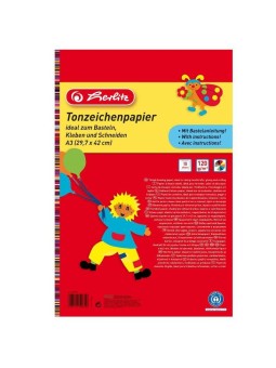 Herlitz Tonzeichenpapierblock 130 g/m² · A3 · 10 Blatt in 10 Farben