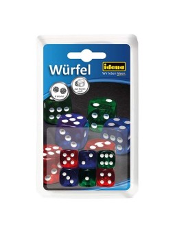 idena Würfelset 6 Spielwürfel in 3 Farben