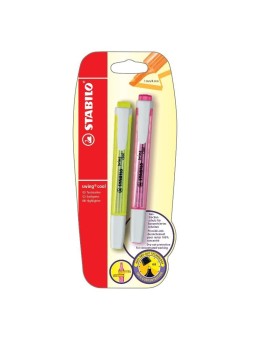 STABILO® Textmarker STABILO® swing® cool · Blisterkarte mit 2 Stiften · gelb / pink