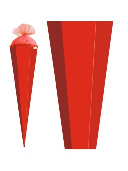 Zuckertütenrohling · bunt · groß · 85 cm · 6eckig · verstärkte Spitze