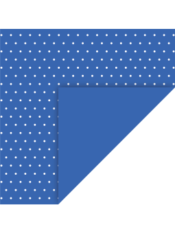 heyda Bastelkarton Happy Papers · 1 BOGEN · 21 x 31 cm · mittelblau · weiße Punkte