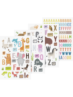 heyda Fenster-Sticker "ABC Tiere" · 4 Bogen im A4-Format