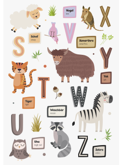 heyda Fenster-Sticker "ABC Tiere" · 4 Bogen im A4-Format