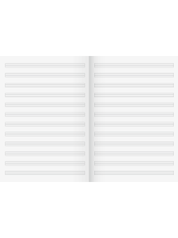 Notenheft · DIN A4 · Lineatur 14 · Musiklineatur · 8 Blatt · Umweltpapier