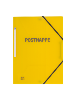 Oxford Postmappe · gelb-transzulent · Eckspannermappe mit Aufdruck "Postmappe" · gelb · Kunststoff