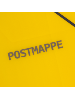 Oxford Postmappe · gelb-transzulent · Eckspannermappe mit Aufdruck "Postmappe" · gelb · Kunststoff