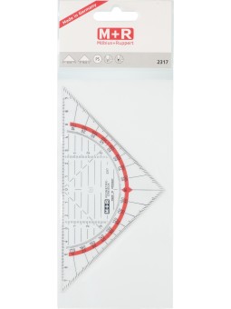 M+R Geo-Dreieck · 16cm · glasklar