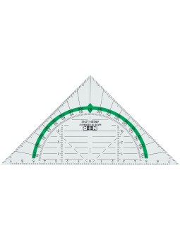 M+R Geo-Dreieck GreenLine · 16cm · glasklar
