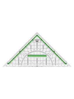 M+R Geo-Dreieck · groß · mit Griff · 22 cm · glasklar