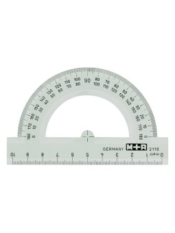 M+R Halbkreis-Winkelmesser · 10cm · glasklar