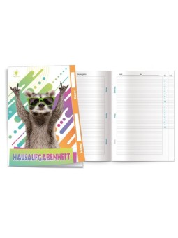 TRÖTSCH Hausaufgabenheft für Schlaue · A5 · Waschbär