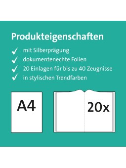ROTH Zeugnismappe A4 · 20 Hüllen · blau