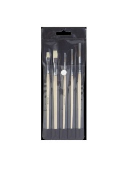 Brunnen Schulpinsel-Set 6-teilig · 4 Haarpinsel · 2 Flachpinsel