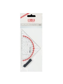 M+R Geo-Dreieck MIT GRIFF · abnehmbar · 16cm · glasklar