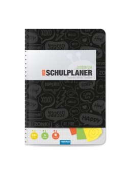 Trötsch Schulplaner "Schwarz" · 2023/2024 · Wire-O-Bindung · A5