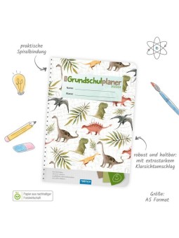 Trötsch Grundschulplaner "Dino" · 2023/2024: Spiral-Bindung · A5