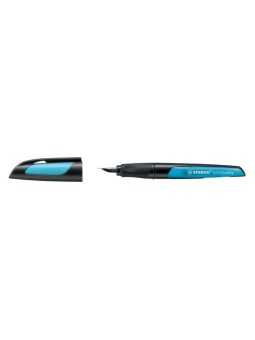 Ergonomischer Schulfüller STABILO® EASYbuddy · schwarz/hellblau· Feder M